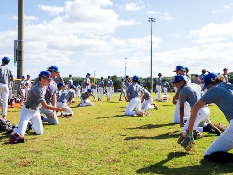 baseball team training